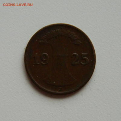 Германия 1 рейхспфенниг 1925 г. "J". до 31.10.19 - DSCN9929.JPG