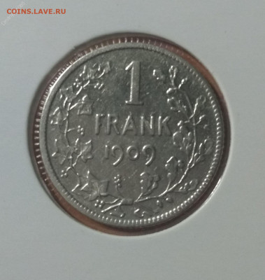 С 200 р. Бельгия 1 франк 1909. DER BELGER - 137272061