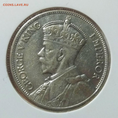 С 200 р. Новая Зеландия 1 флорин 1934. - 137788706