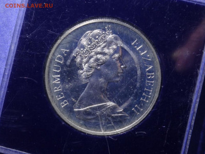 Бермуды 1$ доллар 1972 Королевская серебряная свадьба - serebro_krona_shajba_bermudy_1_dollar_1972_korolevskaja_serebrjanaja_svadba_pamjatnaja_korobka1