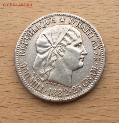 R редкая Гаити 1 гурд 1882 Серебро XF Крона Шайба редкость - r_redkaja_gaiti_1_gurd_1882_serebro_xf_krona_shajba_redkost3