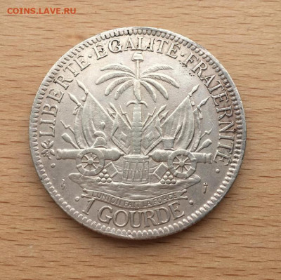 R редкая Гаити 1 гурд 1882 Серебро XF Крона Шайба редкость - r_redkaja_gaiti_1_gurd_1882_serebro_xf_krona_shajba_redkost2