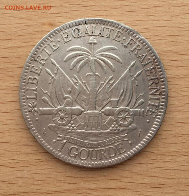 R редкая Гаити 1 гурд 1882 Серебро XF Крона Шайба редкость - r_redkaja_gaiti_1_gurd_1882_serebro_xf_krona_shajba_redkost