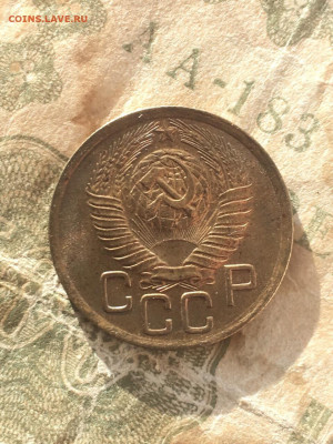 3 копейки 1949, сохран. 31.10.19 - 82C1F6E4-AE65-413D-B108-D6CF8A1E5205