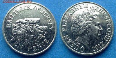 Джерси - 10 пенсов 2012 года до 4.11 - Джерси 10 пенсов, 2012