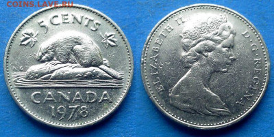 Канада - 5 центов 1978 года (Фауна) до 4.11 - Канада 5 центов, 1978