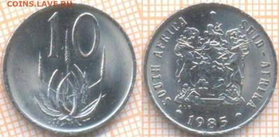 ЮАР 10 центов 1985 г., до 4.11.2019 г. 22.00 по Москве - ЮАР 10 центов 1985  8267