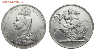 Великобритания. 1 крона 1887 г. Виктория. До 30.10.19. - Р48.JPG