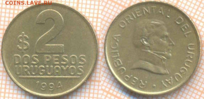 Уругвай 2 песо 1994 г. , до 5.11.2019 г. 22.00 по Москве - Уругвай 2 песо 1994  8294
