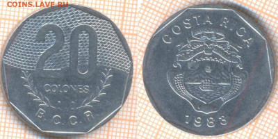 Коста-Рика 20 колонов 1983 г. , до 5.11.2019 г. 22.00 по Мо - Коста Рика 20 колонов 1983  8302