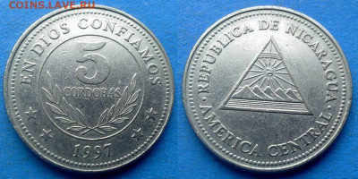 Никарагуа - 5 кордоб 1997 года до 4.11 - Никарагуа 5 кордоб, 1997