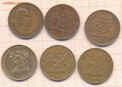 ЮАР 2 цента 1965-1988 гг., фикс - ЮАР 2 цента