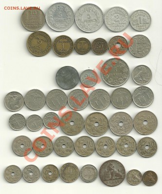 82 монеты, до 1950,Европа и не только,до 31.07.2011 22:00 - бельгия-франция1 002