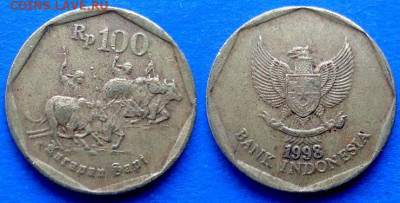 Индонезия - 100 рупий 1998 года (Фауна) до 6.11 - Индонезия 100 рупий, 1998