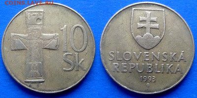 Словакия - 10 крон 1993 года до 6.11 - Словакия 10 крон, 1993