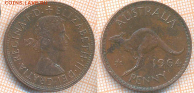 Австралия 1 пенни 1964 г., до  6.11.2019 г. 22.00 по Москве - Австралия 1 пенни 1964  8345