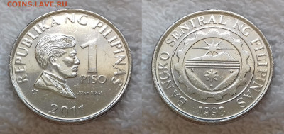 ФИЛИППИНЫ 1 песо 2011 до 6 ноября 22-00 - ФИЛИППИНЫ 1 писо 2011 20190626_0820