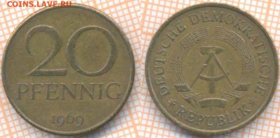ГДР 20 пфеннигов 1972 г., до  6.11.2019 г. 22.00 по Москве - ГДР 20 пф 1972  8352