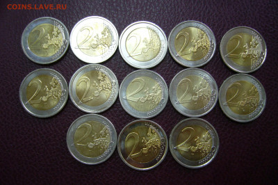 2 евро - ассорти в качестве 13 шт - 05-11-19 - 23-10 мск - FCJp3Fzj5go