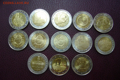 2 евро - ассорти в качестве 13 шт - 05-11-19 - 23-10 мск - mg-rW-uYDXs