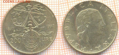 Италия 200 лир 1997 г., до 7.11.2019 г. 22.00 по Москве - Италия 200 лир 1997  8373