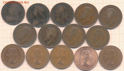 Великобритания 1 пенни 1896 - 1967 гг., фикс - Англия пенни1
