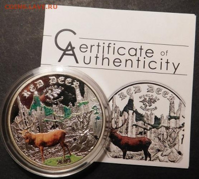 о. Кука 2$ 2014 г. ,серия "Мир охоты"-Красный олень до 08.11 - Благородный