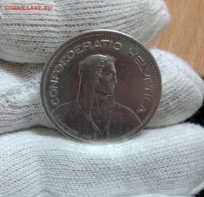 Швейцария 5 франков 1950 серебро 6.11.19 до 22:00 - 02_01