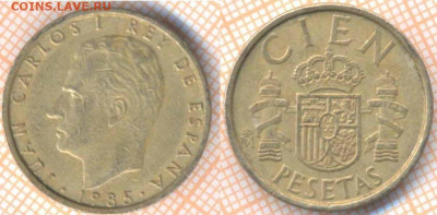 Испания 100 песет 1985 г., до 9.11.2019 г. 22.00 по Москве - Испания 100 песет 1985  8405