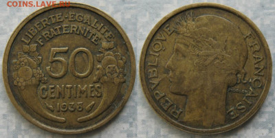 39.Монеты Франции 1931-1958г. - 39.2. -Франция 50 сантим 1938    197-ас78-5002