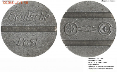 Deutsche Post, телефонный жетон - Deutsche Post