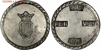 5 песет Испания 1809 - 5 песет Испания