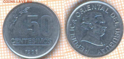 Уругвай 50 сентесимо 1998 г., до 11.11.2019 г. 22.00 по Мос - Уругвай 50 сентесимо 1998  8442