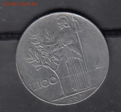 Италия 1957 100 лир до 09 11 - 39