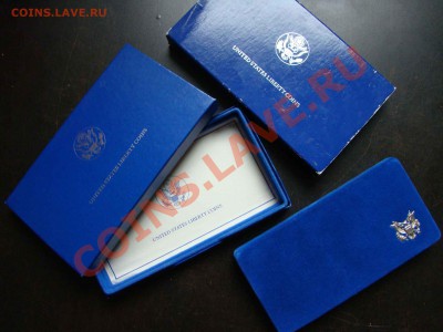 Серебрянный доллар США 1986 в футляре - DSC06439.JPG