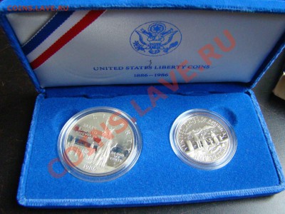 Серебрянный доллар США 1986 в футляре - DSC06440.JPG