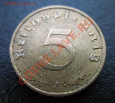 Третий рейх, 1939 г, 5 пф, до 02.08 в 21-00 мск - 39 5 пф