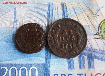 Деньга и полушка 1738 года До 11.11.19г 22.00 МСК - 1