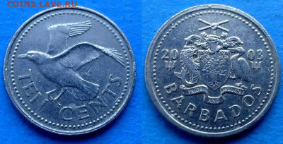 Барбадос - 10 центов 2003 года (Фауна) до 12.11 - Барбадос 10 центов, 2003