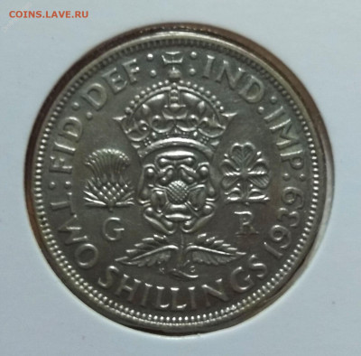 С 200 р. Великобритания 2 шиллинга 1939г. - 138521558