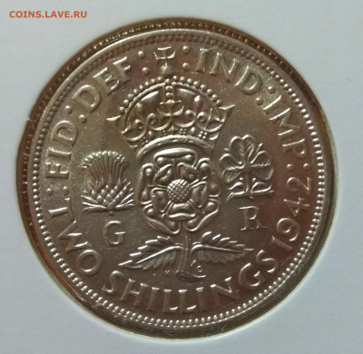 С 200 р. Великобритания 2 шиллинга 1942г. - 138522433
