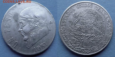 Мексика - 1 песо 1981 года до 12.11 - Мексика 1 песо, 1981