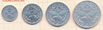 Новая Каледония 4 монеты, до 14.11.2019 г. 22.00 по Москве - Новая каледония 4 монеты