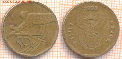 ЮАР 50 центов 2003 г. крикет, до 13.11.2019 г. 22.00 по Моск - ЮАР 50 центов 2003  7130