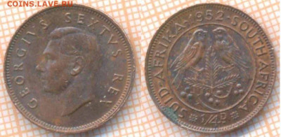 4 пенни 1952 г., до 14.11.2019 г. 22.00 по Москве - ЮАР четверть пенни 1952 7178