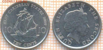 Восточные Карибы 10 центов 2009 г., до 14.11.2019 г. 22.00 п - Восточные Карибы 10 центов 2009  6665