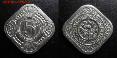 МОНЕТЫ МИРА 10-19 - Нидерланды – 5 центов (1934) «Апельсиновое дерево»