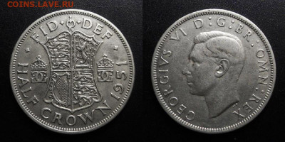 МОНЕТЫ МИРА 10-19 - Великобритания – 0,5 кроны (1951) «Георг VI»