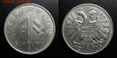 МОНЕТЫ МИРА 10-19 - Австрия – 1 шиллинг (1934) №3