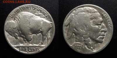МОНЕТЫ МИРА 10-19 - США – 5 центов (1935 S) «Бизон; индеец»